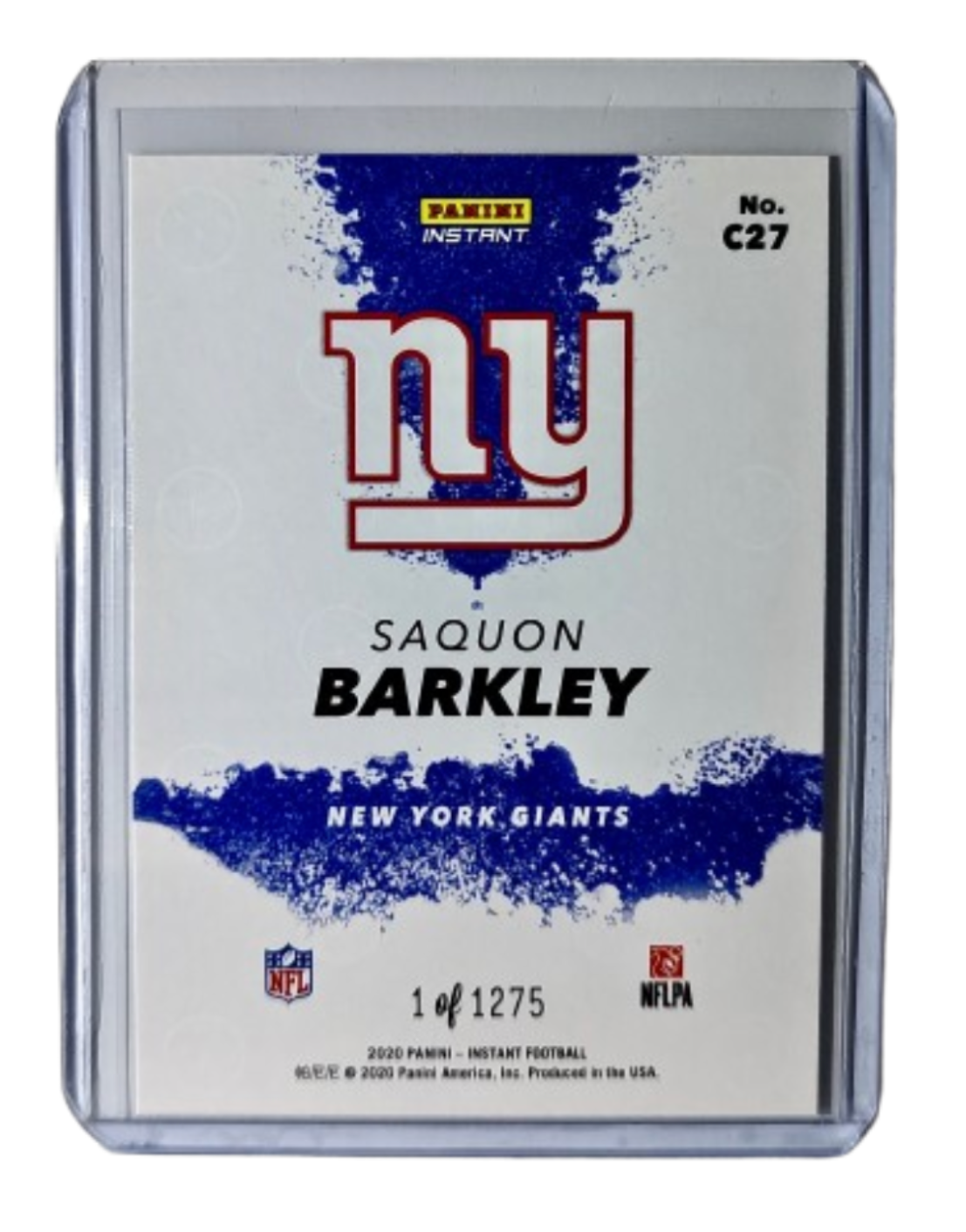 Saquon Barkley 2020 Panini NFL Instant My City #27 Football Card 1 of 1275