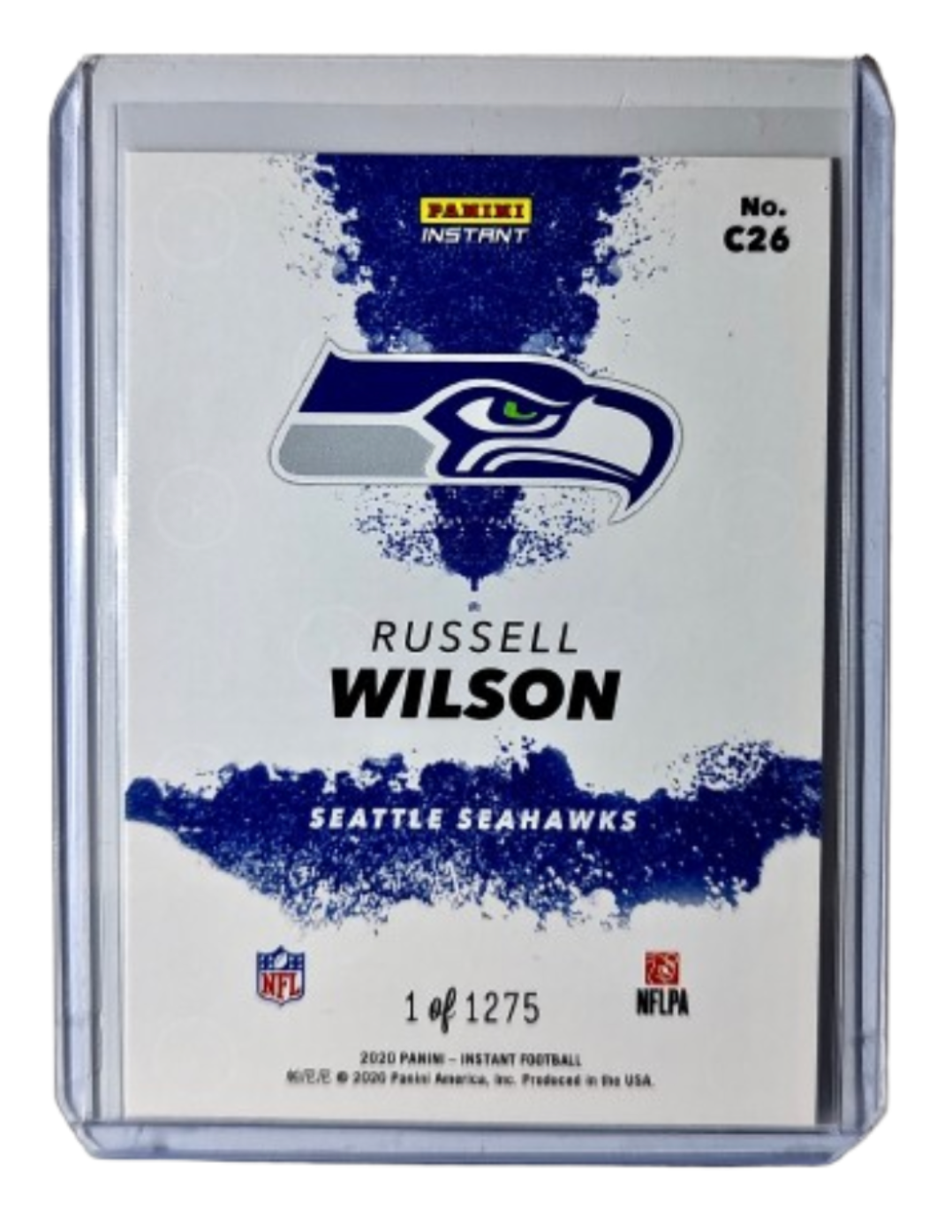 Russell Wilson 2020 Panini NFL Instant My City #26 Football Card 1 of 1275