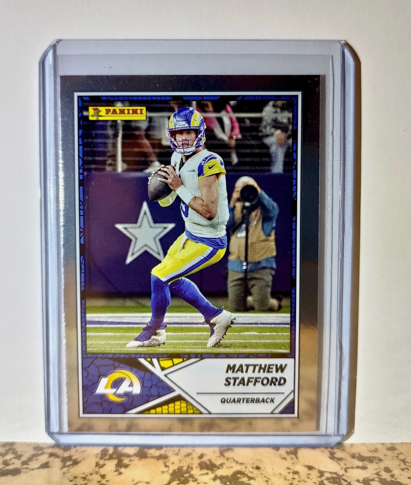 Matthew Stafford 2024 Panini NFL #14 Silver Foil Sticker Card Los Angeles Rams
