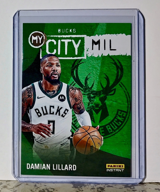 Damian Lillard 2023-24 Panini NBA #10 MyCity Basketball Card Bucks 1/543