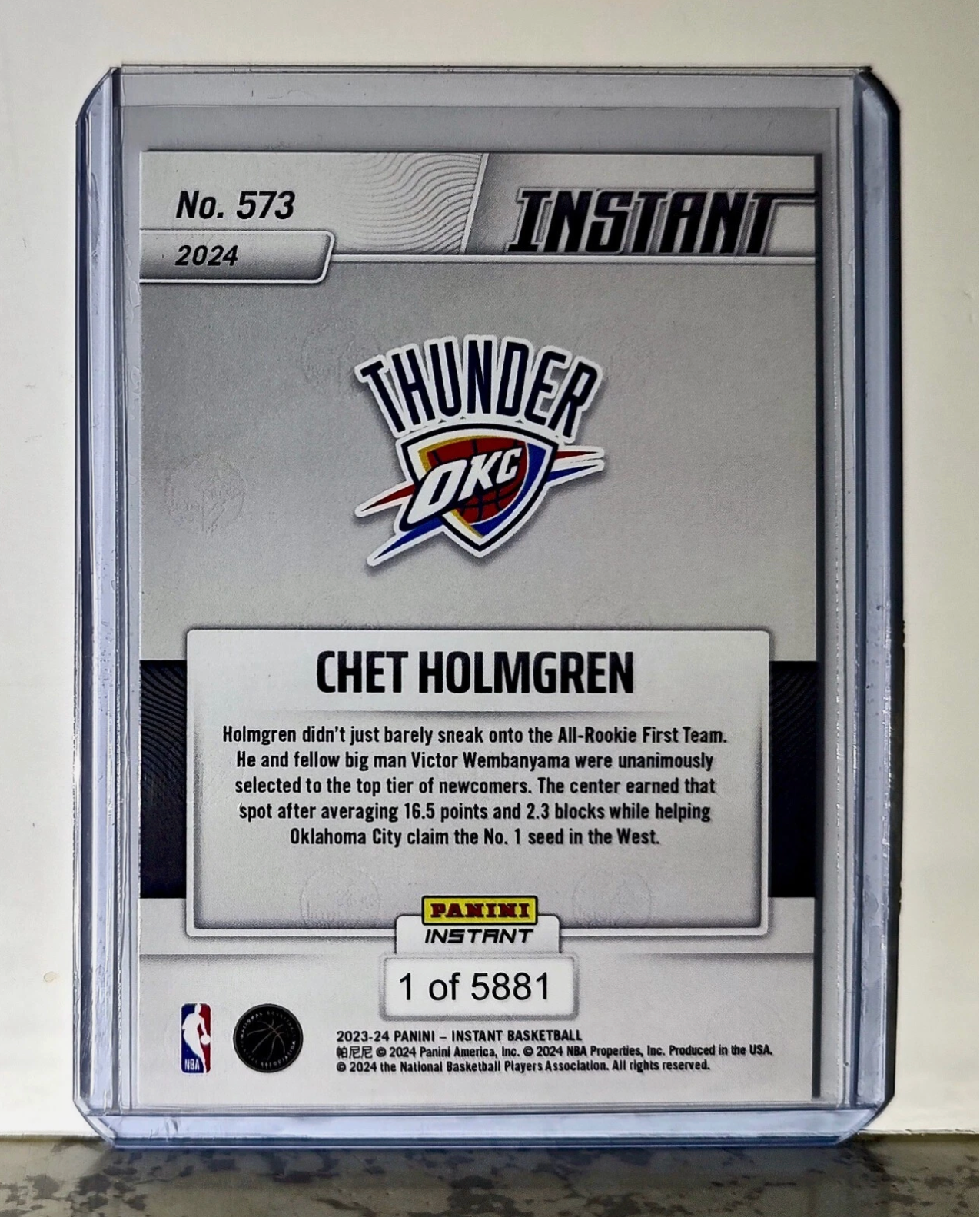 Chet Holmgren 2023-24 Panini #573 NBA All-Rookie First Team Card 1 of 5881